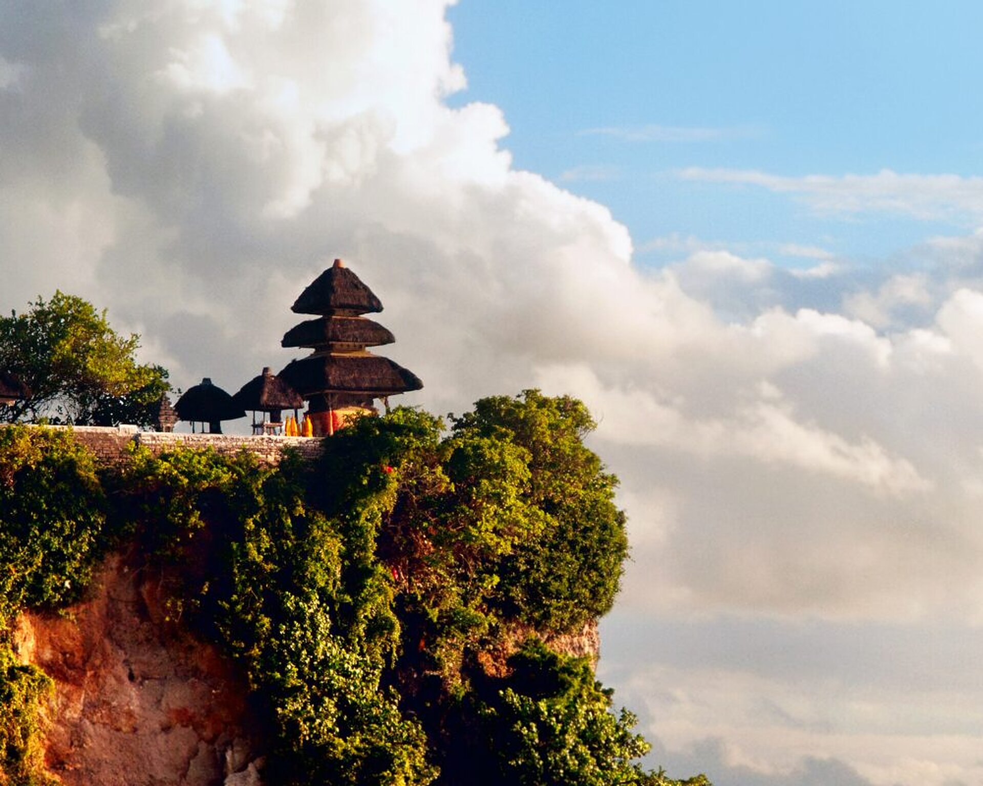 Uluwatu Temple on a cliff above the ocean